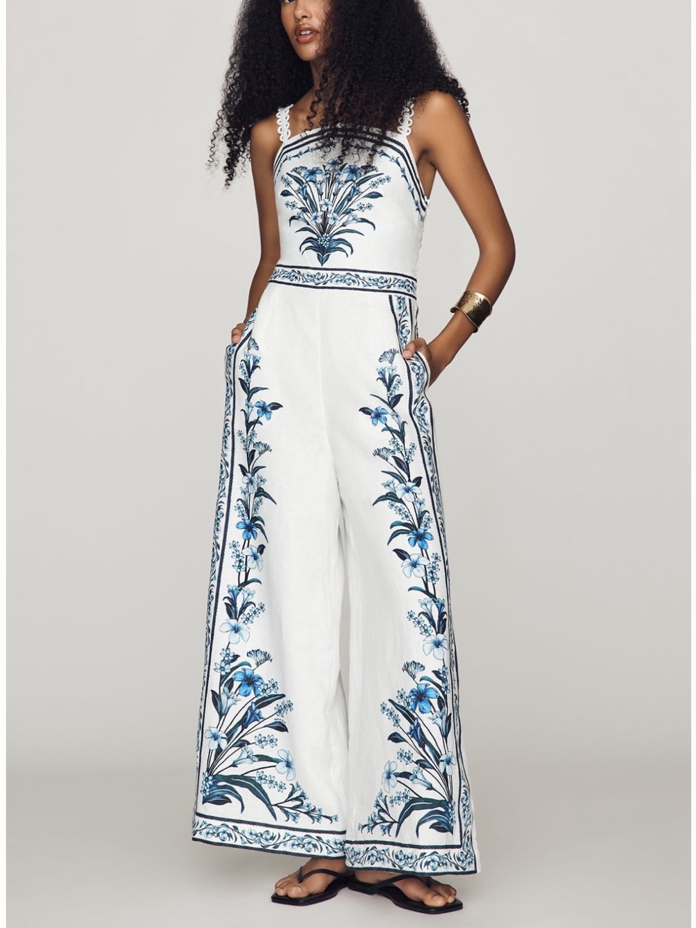 New FARM Rio Arch Floral Jumpsuit